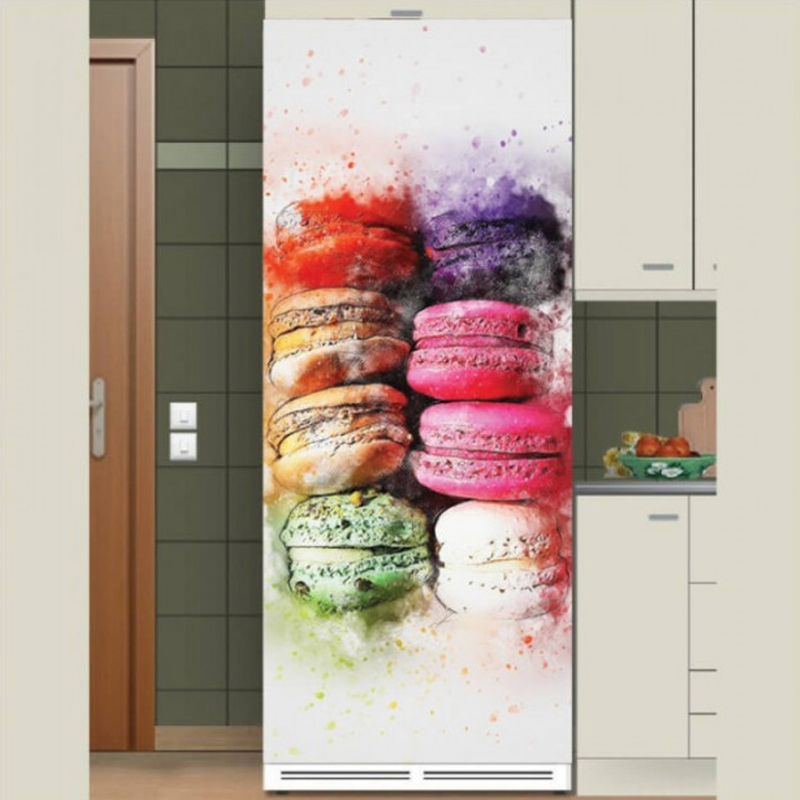 Αυτοκόλλητο ψυγείου με Χρωματιστά Μακαρόν